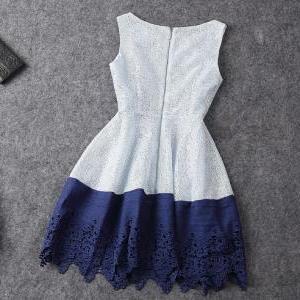 Fashion Hit Color Sleeveless Dress