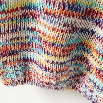 Color Knitting Sweater Coat Xuan