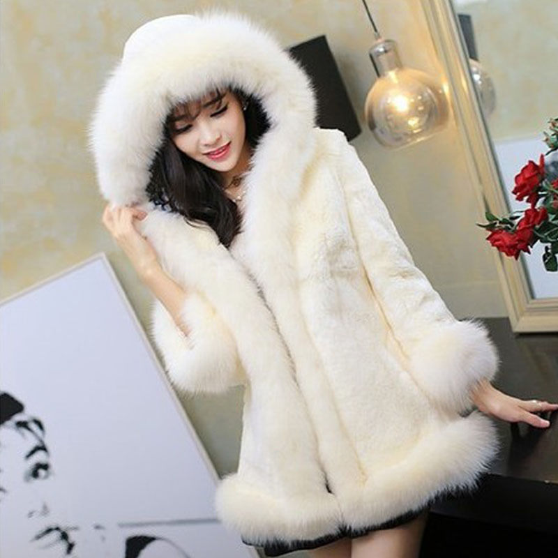 Hooded Fox Fur Collar And Long Sections KHH on Luulla
